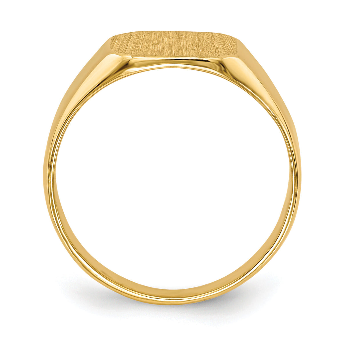 14k 9.5x9.5mm Closed Back Signet Ring-RS330