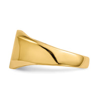 14k 9.5x9.5mm Closed Back Signet Ring-RS330
