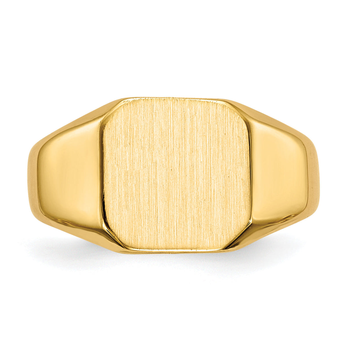 14k 9.5x9.5mm Closed Back Signet Ring-RS330
