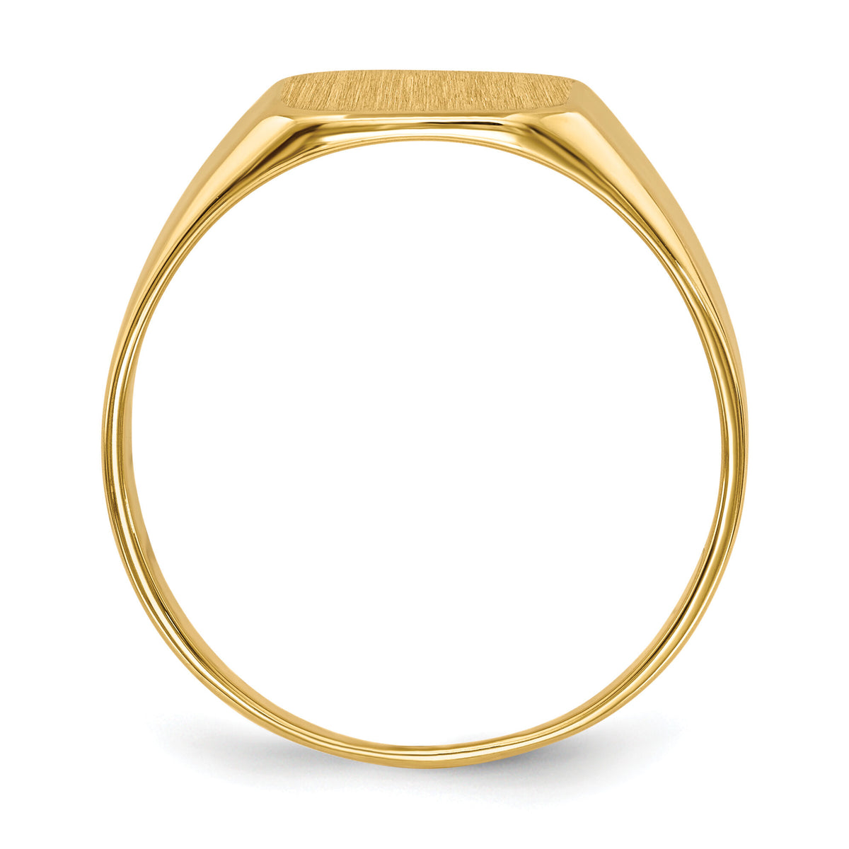 14k 11.0x11.0mm Closed Back Mens Signet Ring-RS331