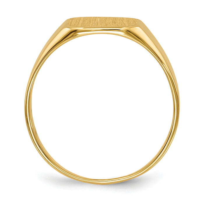 14k 11.0x11.0mm Closed Back Mens Signet Ring-RS331
