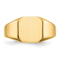 14k 11.0x11.0mm Closed Back Mens Signet Ring-RS331
