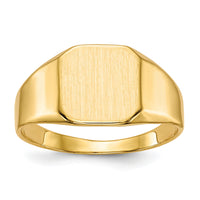 14k 11.0x11.0mm Closed Back Mens Signet Ring-RS331
