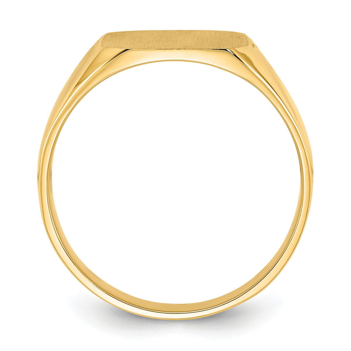 14k 13.0x12.0mm Closed Back Mens Signet Ring-RS332