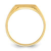 14k 13.0x12.0mm Closed Back Mens Signet Ring-RS332