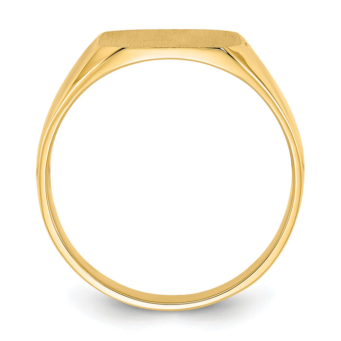 14k 13.0x12.0mm Closed Back Mens Signet Ring-RS332