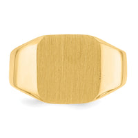 14k 13.0x12.0mm Closed Back Mens Signet Ring-RS332