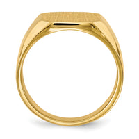 14k 13.0x15.5mm Closed Back Mens Signet Ring-RS333