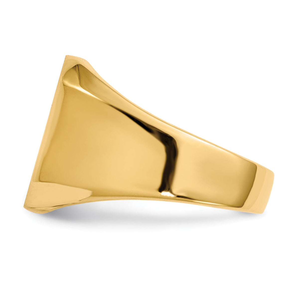 14k 13.0x15.5mm Closed Back Mens Signet Ring-RS333