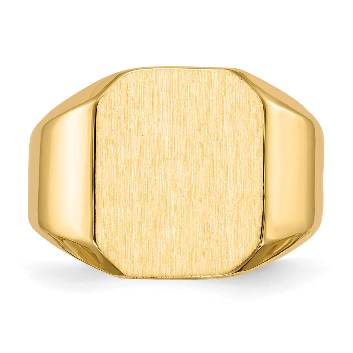 14k 13.0x15.5mm Closed Back Mens Signet Ring-RS333