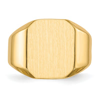 14k 13.0x15.5mm Closed Back Mens Signet Ring-RS333