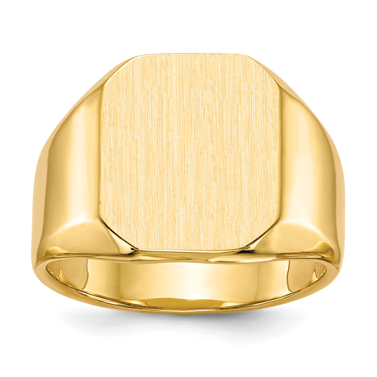 14k 13.0x15.5mm Closed Back Mens Signet Ring-RS333