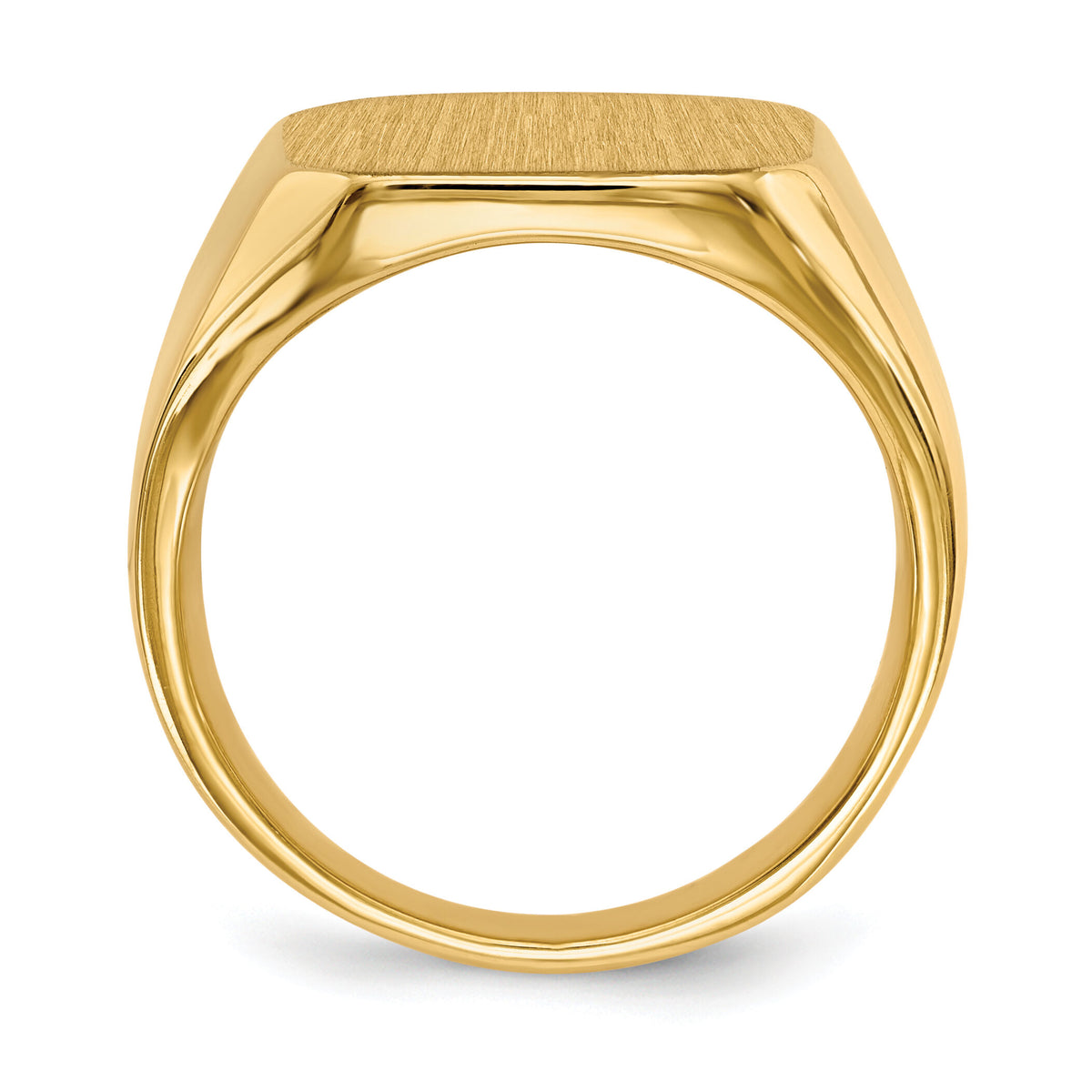 14k 15.0x17.0mm Closed Back Mens Signet Ring-RS334