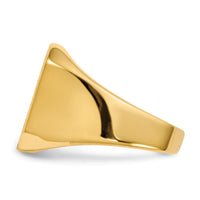 14k 15.0x17.0mm Closed Back Mens Signet Ring-RS334