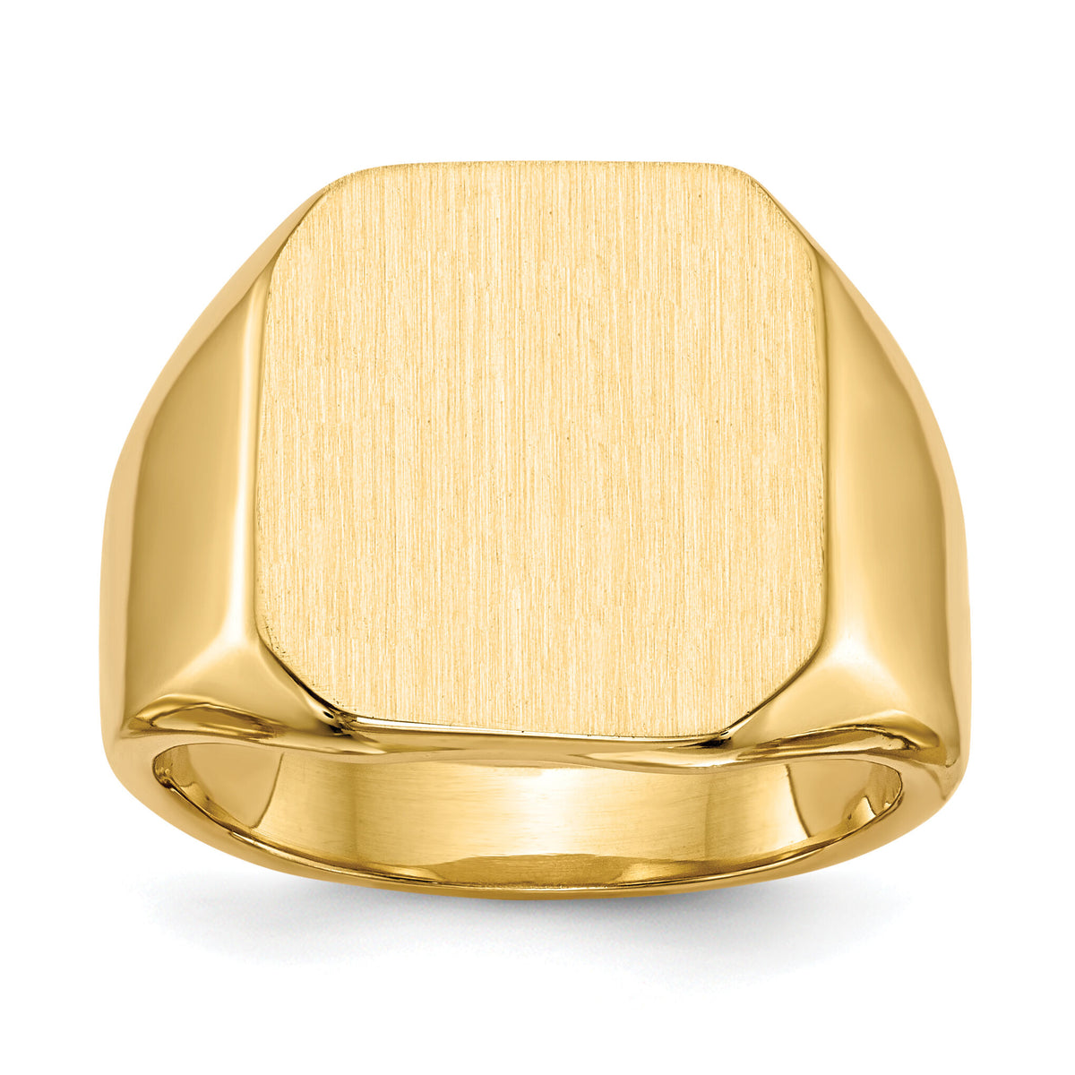 14k 15.0x17.0mm Closed Back Mens Signet Ring-RS334