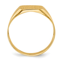 14k 11.0x11.0mm Open Back Mens Signet Ring-RS335