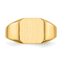 14k 11.0x11.0mm Open Back Mens Signet Ring-RS335