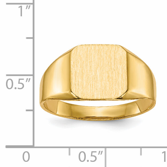 14k 11.0x11.0mm Open Back Mens Signet Ring-RS335