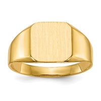 14k 11.0x11.0mm Open Back Mens Signet Ring-RS335