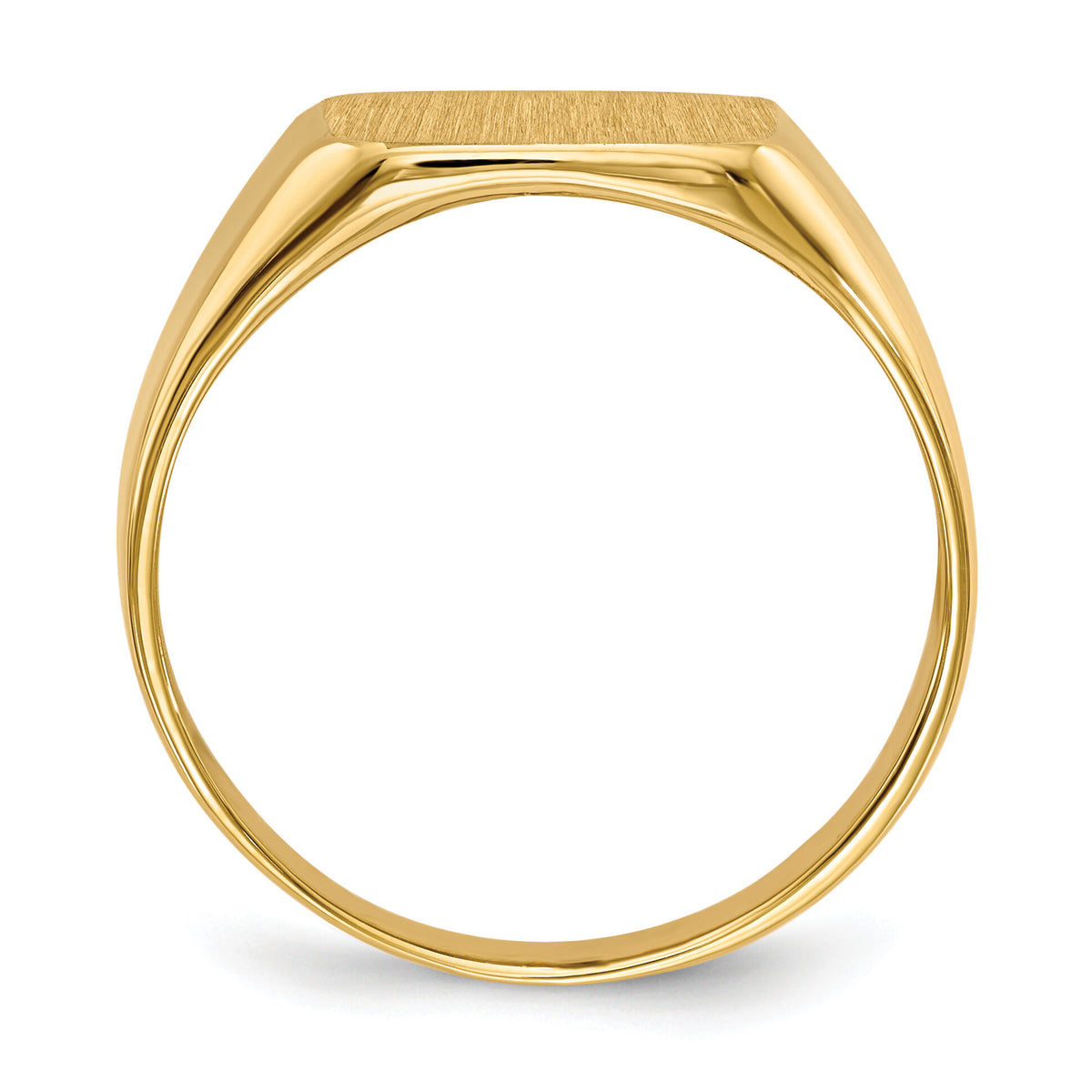 14k 12.5x13.0mm Open Back Mens Signet Ring-RS336