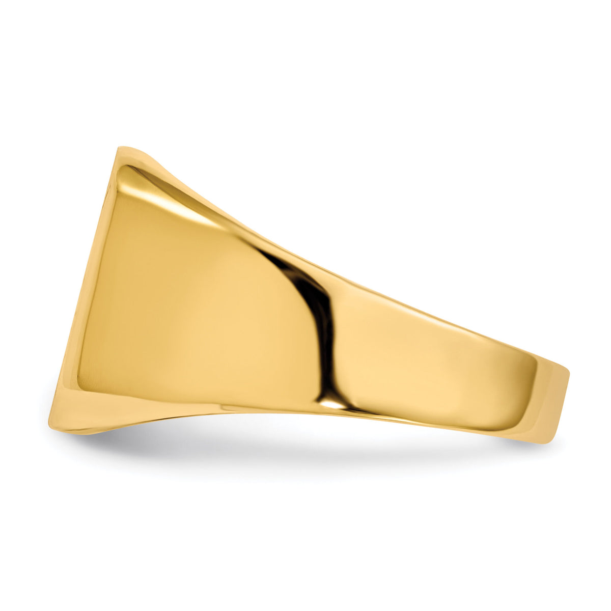 14k 12.5x13.0mm Open Back Mens Signet Ring-RS336