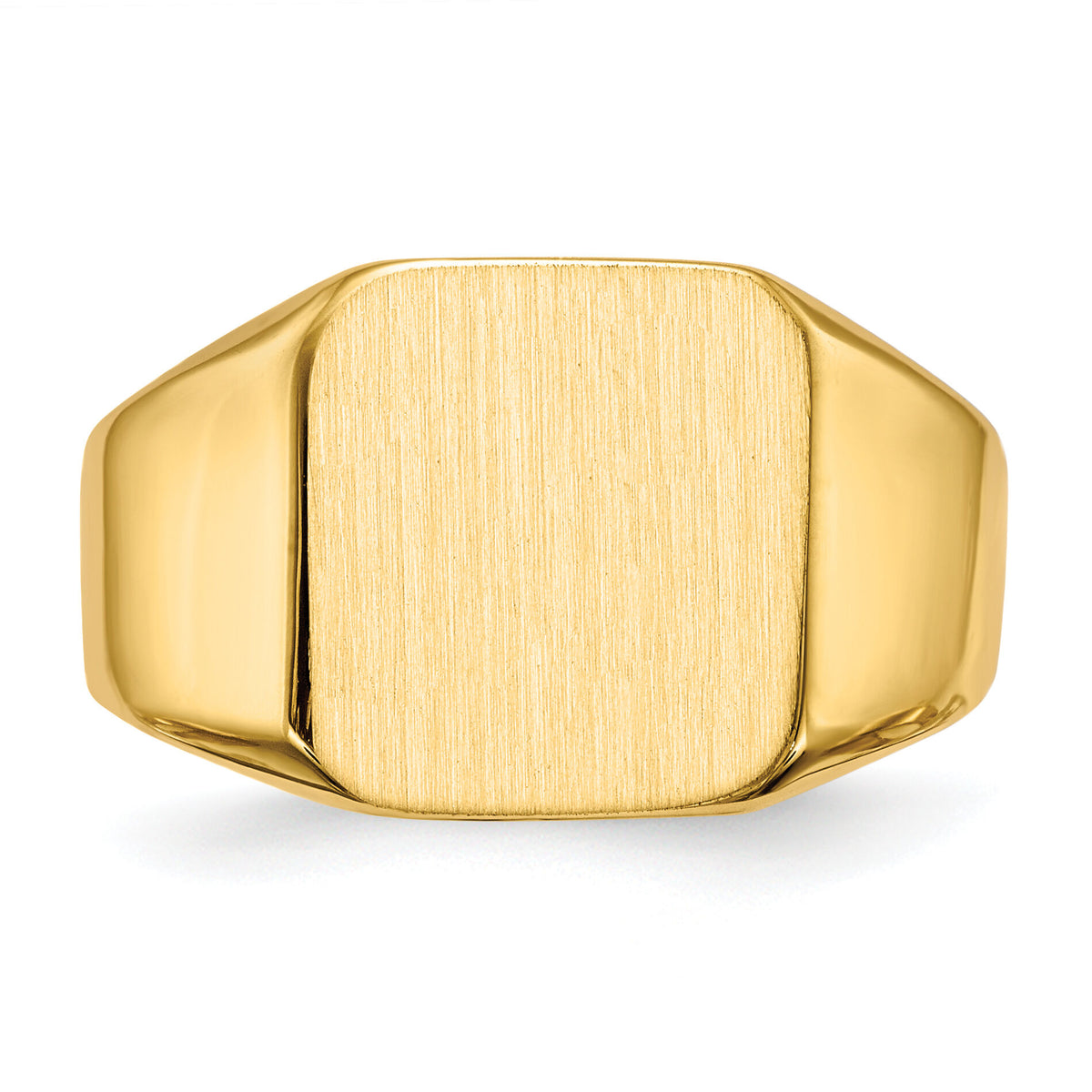 14k 12.5x13.0mm Open Back Mens Signet Ring-RS336