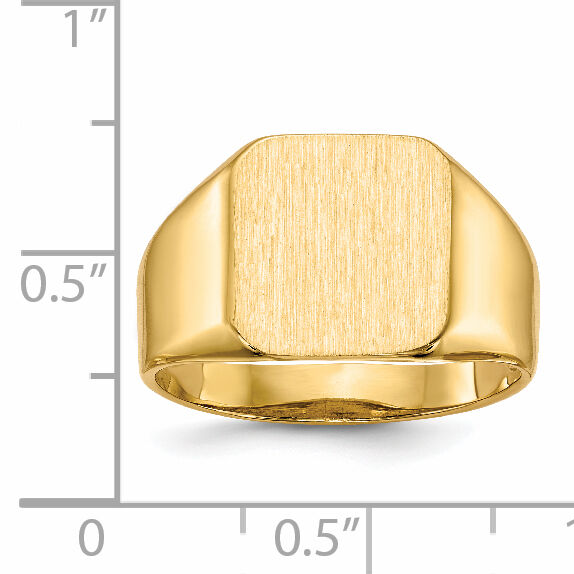 14k 12.5x13.0mm Open Back Mens Signet Ring-RS336