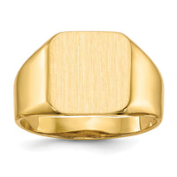 14k 12.5x13.0mm Open Back Mens Signet Ring-RS336
