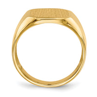 14k 13.0x15.5mm Open Back Mens Signet Ring-RS337