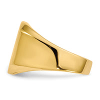 14k 13.0x15.5mm Open Back Mens Signet Ring-RS337