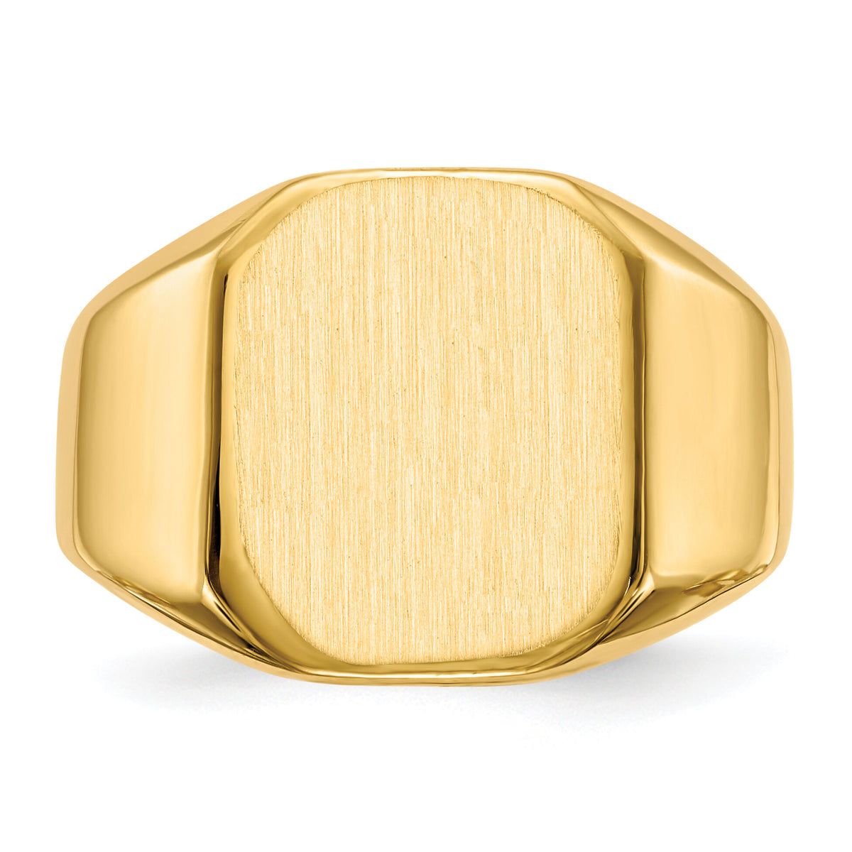 14k 13.0x15.5mm Open Back Mens Signet Ring-RS337