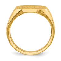 14k 15.0x17.0mm Open Back Mens Signet Ring-RS338