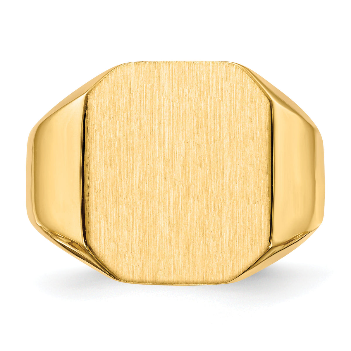 14k 15.0x17.0mm Open Back Mens Signet Ring-RS338