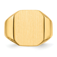 14k 15.0x17.0mm Open Back Mens Signet Ring-RS338