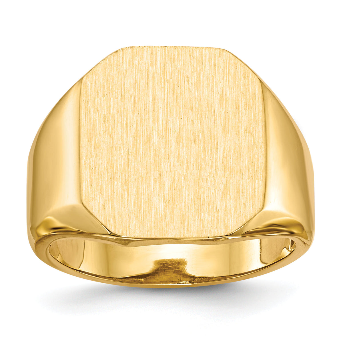 14k 15.0x17.0mm Open Back Mens Signet Ring-RS338