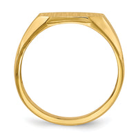 14k 12.5x11.0mm Open Back Signet Ring-RS339