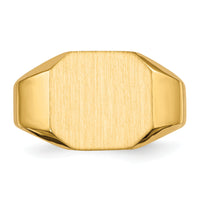 14k 12.5x11.0mm Open Back Signet Ring-RS339