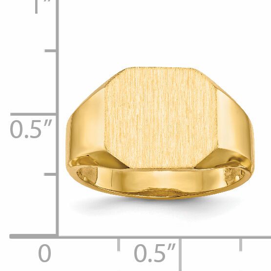 14k 12.5x11.0mm Open Back Signet Ring-RS339