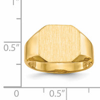 14k 12.5x11.0mm Open Back Signet Ring-RS339
