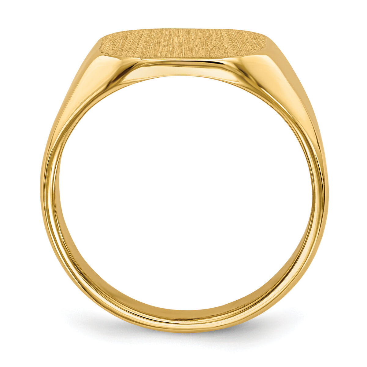 14k 12.5x11.0mm Closed Back Signet Ring-RS340