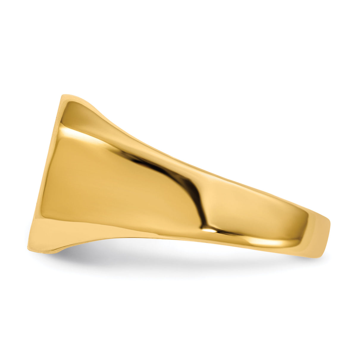 14k 12.5x11.0mm Closed Back Signet Ring-RS340