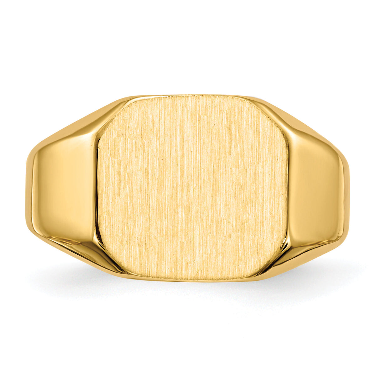 14k 12.5x11.0mm Closed Back Signet Ring-RS340