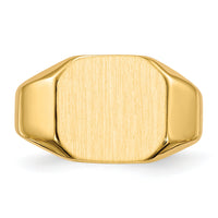 14k 12.5x11.0mm Closed Back Signet Ring-RS340
