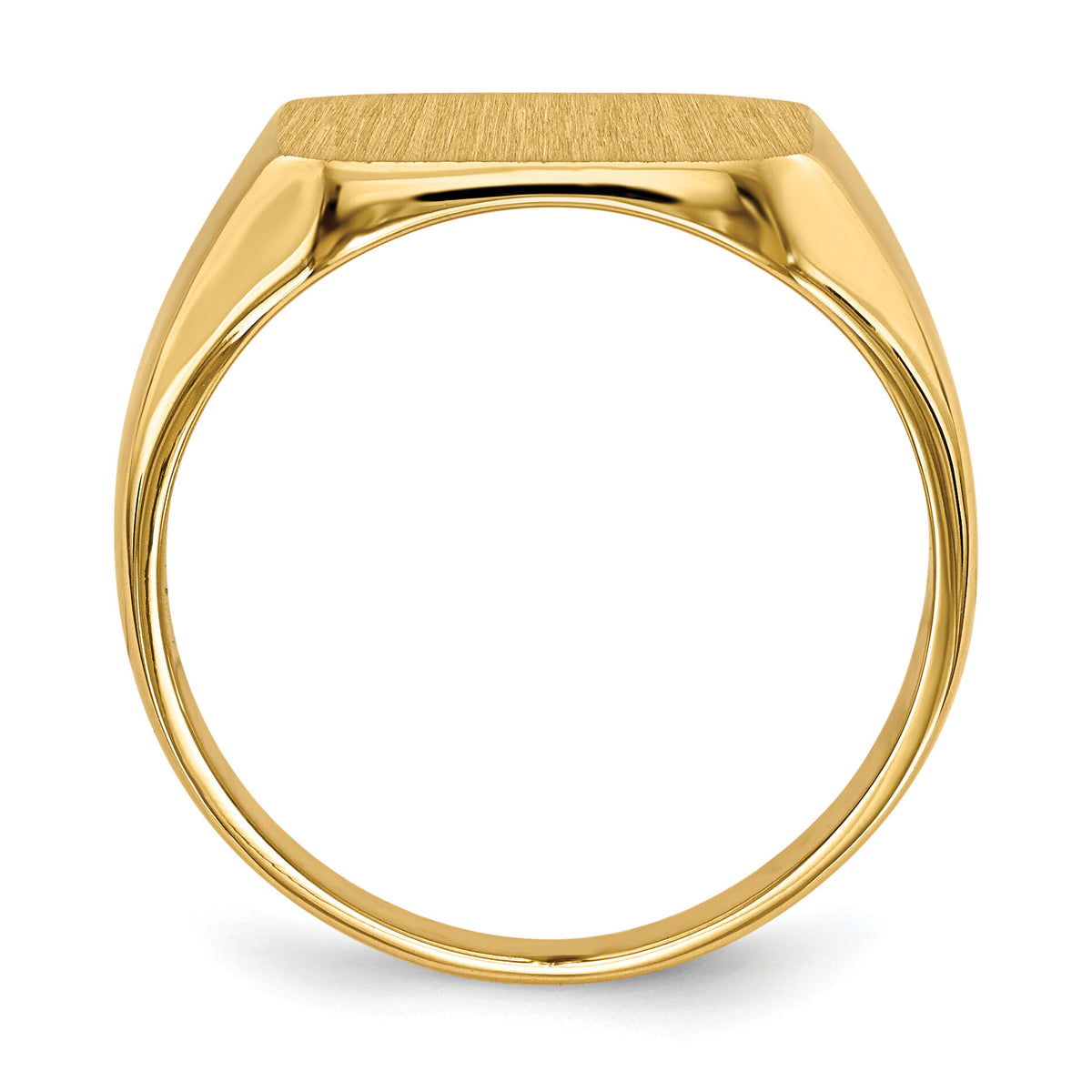 14k 13.0mm x14.0mm Closed Back Mens Signet Ring-RS341