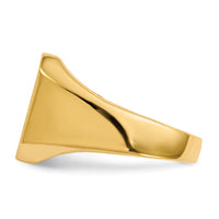 14k 13.0mm x14.0mm Closed Back Mens Signet Ring-RS341