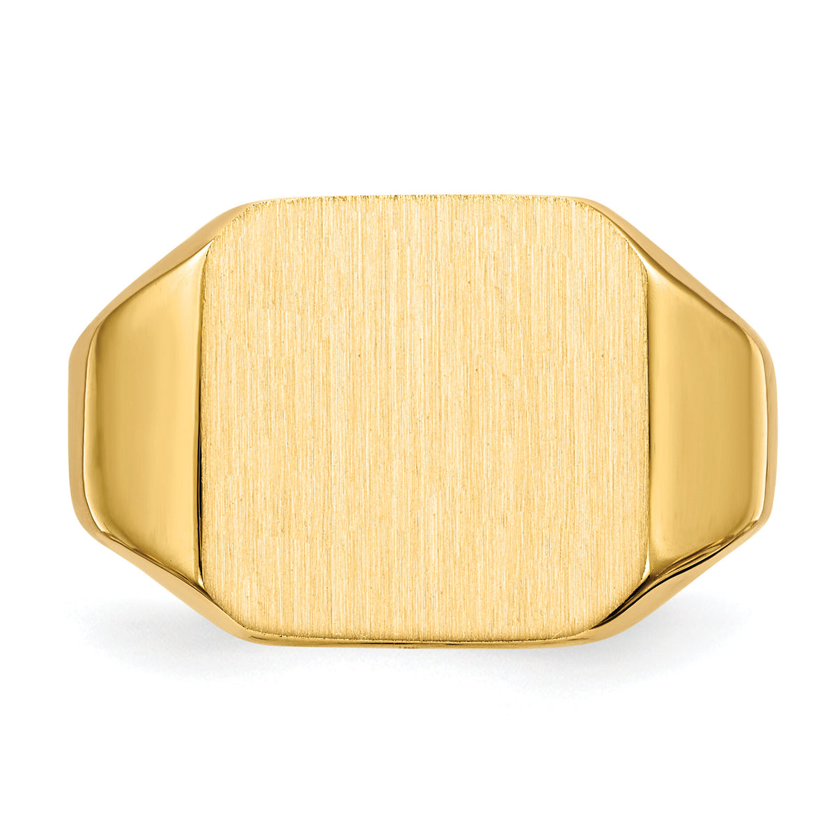 14k 13.0mm x14.0mm Closed Back Mens Signet Ring-RS341