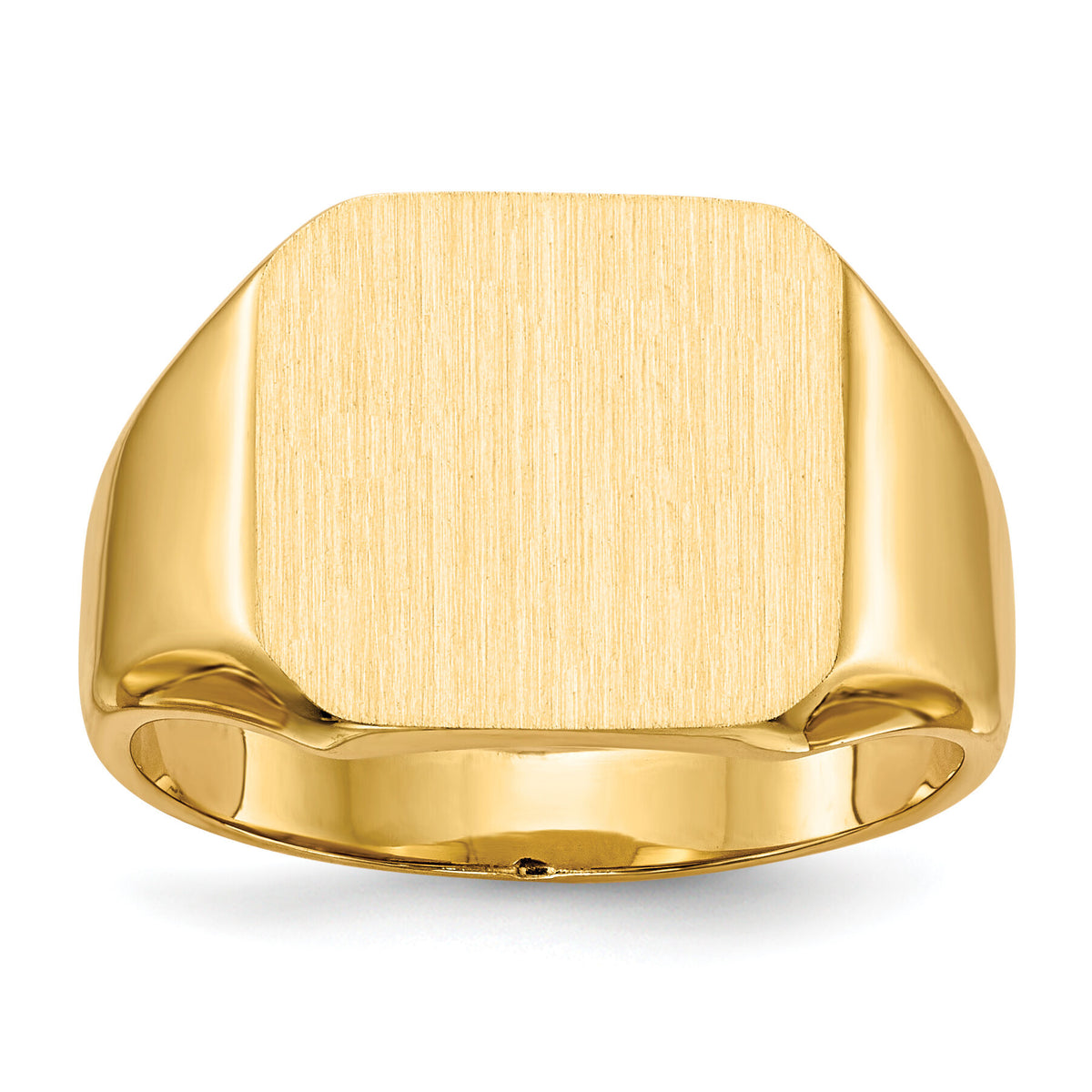 14k 13.0mm x14.0mm Closed Back Mens Signet Ring-RS341
