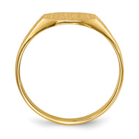14k 8.5x7.0mm Closed Back Signet Ring-RS342