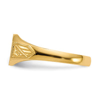 14k 8.5x7.0mm Closed Back Signet Ring-RS342