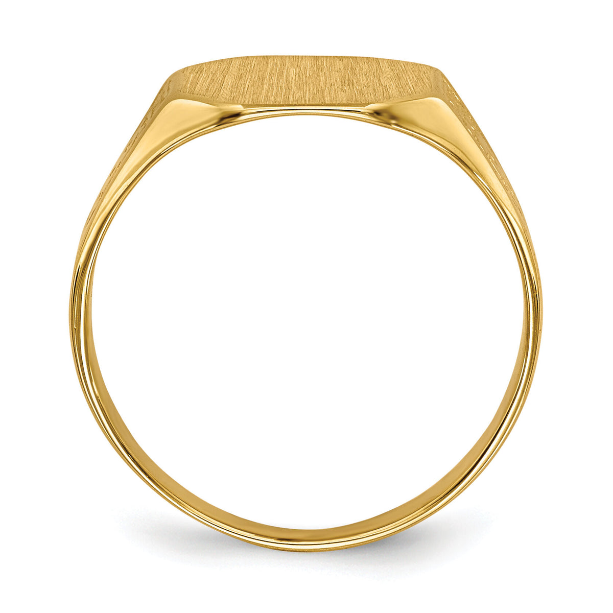 14k 11.0x9.0mm Closed Back Signet Ring-RS343